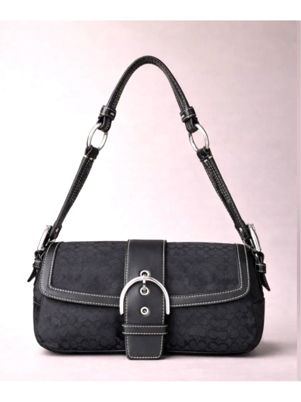 COACH Soho Signature Shoulder Bag | Vintage Y2K
Canvas Leather Buckle Flap